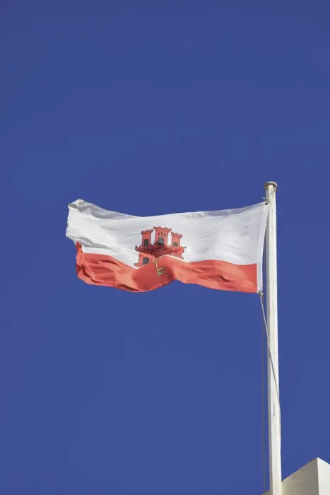 Framed Print : National Flag, Gibraltar, Cadiz Province
