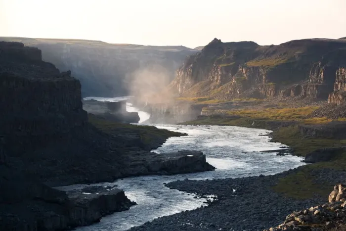 Framed Print : National park Jokulsargljufur and deep canyon with a river, near by Dettifoss waterwall Framed Print : National park Jokulsargljufur and deep canyon with a river, near by Dettifoss waterwall