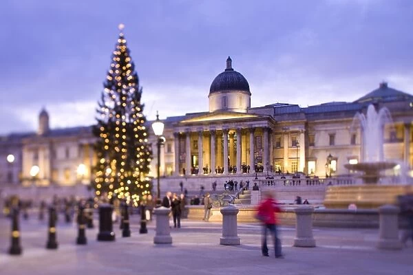 National Portrait Gallery & Trafalgar Square at Christmas