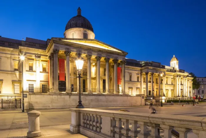 Framed Print : National Portrait Gallery, Trafalgar Square, London, England, UK