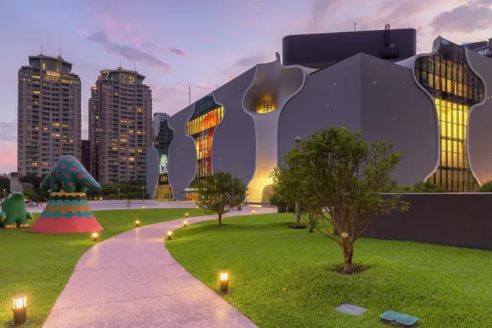 Framed Print : National Taichung Theatre at sunset, Taichung, Taiwan Framed Print : National Taichung Theatre at sunset, Taichung, Taiwan