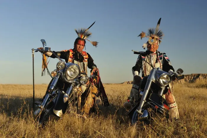Framed Print : Three Native Indians on Bikes, Lakota, South Dakota, USA MR Framed Print : Three Native Indians on Bikes, Lakota, South Dakota, USA MR