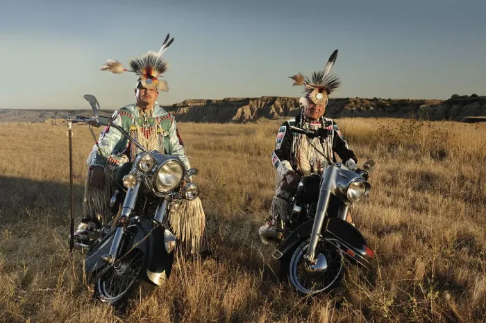 Framed Print : Three Native Indians on Bikes, Lakota, South Dakota, USA MR Framed Print : Three Native Indians on Bikes, Lakota, South Dakota, USA MR