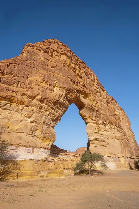 Framed Print : Natural arch in the oasis of Al-Ula, Medina Province, Saudi Arabia Framed Print : Natural arch in the oasis of Al-Ula, Medina Province, Saudi Arabia