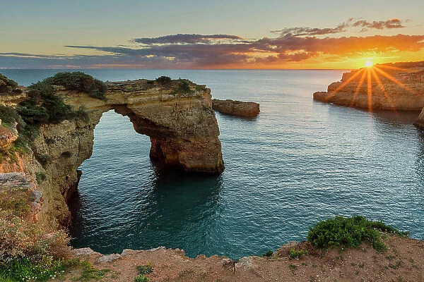 Natural Arch at Praia Da Albandeira, Lagoa, Algarve, Portugal
