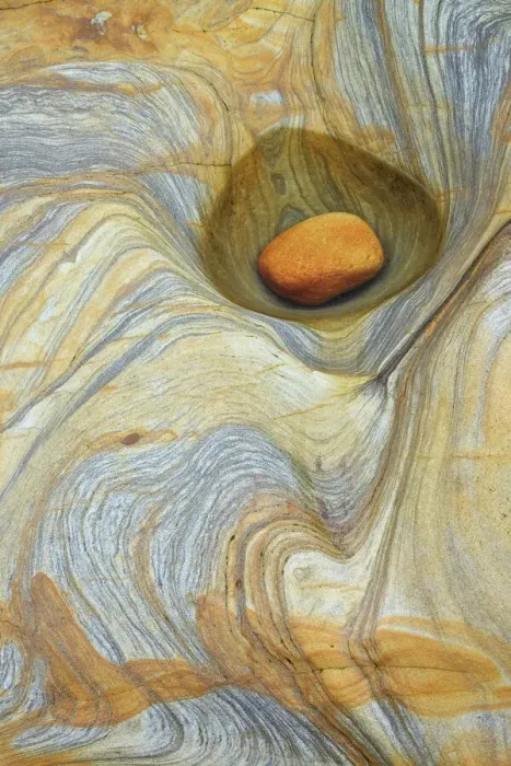 Framed Print : Natural Rock Pattern, Northumberland Coast, England