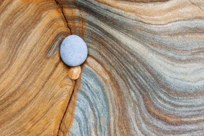 Framed Print : Natural Rock Pattern, Northumberland Coast, England