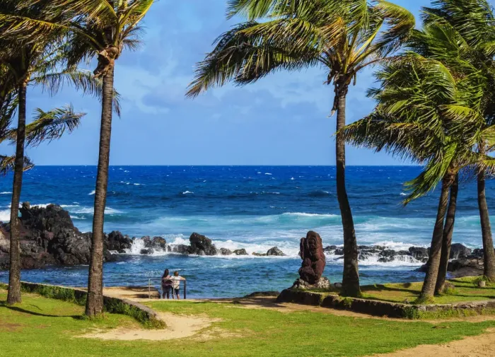 Framed Print : Natural Swimming Pool, Hanga Roa, Easter Island, Chile Framed Print : Natural Swimming Pool, Hanga Roa, Easter Island, Chile