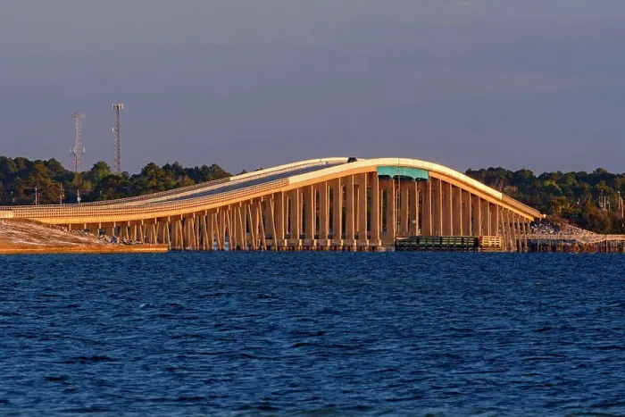 Framed Print : Navarre Beach Causeway Bridge, Navarre Beach, Florida, USA Framed Print : Navarre Beach Causeway Bridge, Navarre Beach, Florida, USA