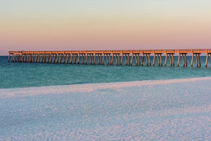 Framed Print : Navarre Beach fishing pier, Navarre, Florida, USA Framed Print : Navarre Beach fishing pier, Navarre, Florida, USA