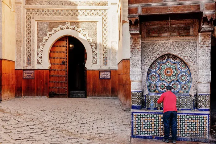 Framed Print : Nejjarin Museum of Wood Arts and Crafts, fountain, Fez Framed Print : Nejjarin Museum of Wood Arts and Crafts, fountain, Fez