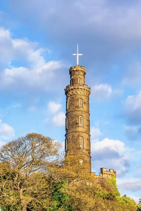 Framed Print : Nelson Monument at Carlton Hill, Edinburgh Old Town, City of Edinburgh, Scotland, UK
