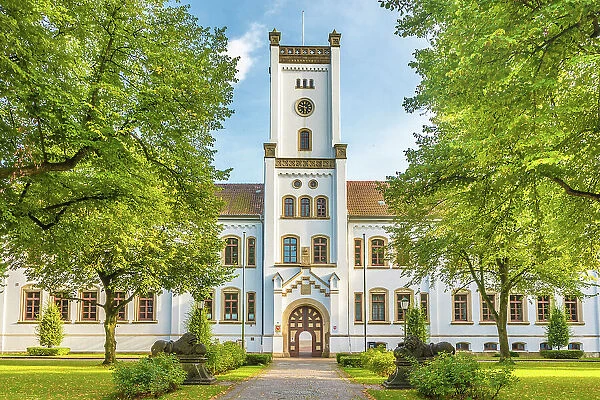 Neo-Gothic castle, Aurich, East Frisia, Lower Saxony, Germany