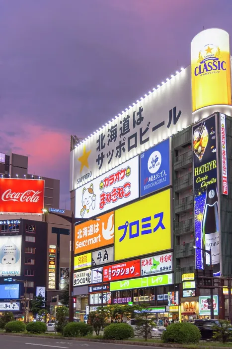 Framed Print : Neon signs on side of buildings, Susukino, Sapporo, Hokkaido, Japan Framed Print : Neon signs on side of buildings, Susukino, Sapporo, Hokkaido, Japan