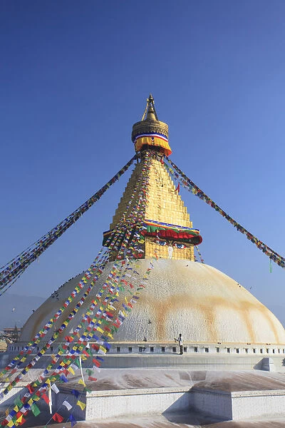 Nepal, Kathmandu, Bodhnath (Boudha) Stupa