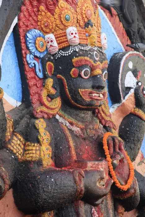 Framed Print : Nepal, Kathmandu, Durbar Square (UNESCO Site), Kala Bhairab Statue (Shiva the Destroyer)