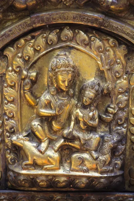 Framed Print : Nepal, Kathmandu, Gokarna Mahadev Temple, Brasswork Framed Print : Nepal, Kathmandu, Gokarna Mahadev Temple, Brasswork