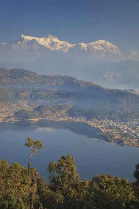 Framed Print : Nepal, Pokhara, World Peace Pagoda