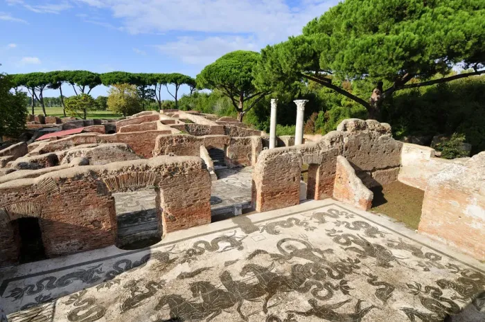 Framed Print : Neptune Baths of Ostia Antica at the mouth of the River Tiber, Ostia, Rome, Italy Framed Print : Neptune Baths of Ostia Antica at the mouth of the River Tiber, Ostia, Rome, Italy
