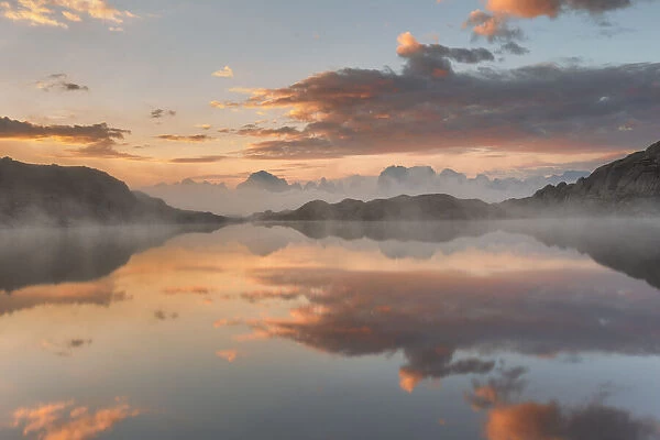 Nero lake (lago Nero), Brenta Dolomites, Nambrone valley (val Nambrone), Trento province, Trentino-Alto Adige, Italy