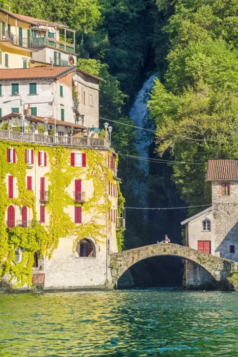 Framed Print : Nesso, lake Como, Como province, Lombardy, Italy