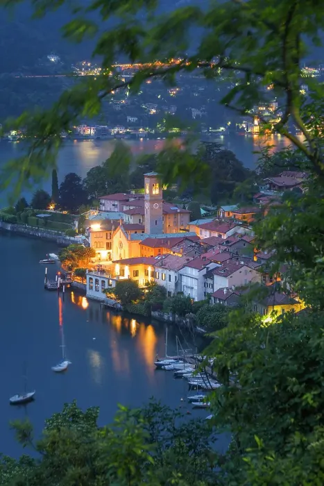 Framed Print : Nesso lake Como, Como province, Lombardy, Italy