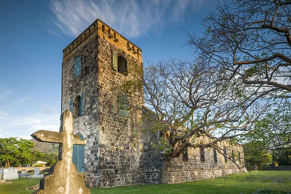 Netherlands Antilles, Sint Eustatius, Oranjestad, ruins of the Dutch Reformed Church