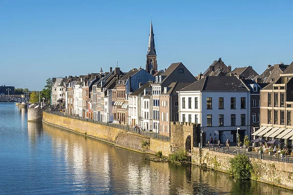 Netherlands, Limburg, Mstricht. Buildings in the Wyck-Ceramique quarter along the