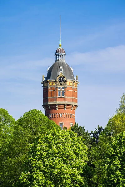 Netherlands, North Holland, Amsterdam. Park Somerlust, historic tower in Amstelkwartier