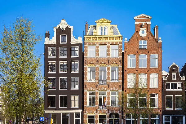 Netherlands, North Holland, Amsterdam. Canal houses on the Herengracht canal at the