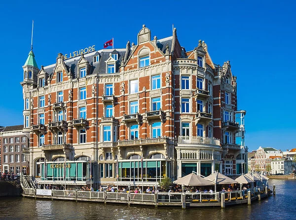 Netherlands, North Holland, Amsterdam. Hotel De l Europe on the Amstel River