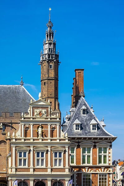Netherlands, North Holland, Haarlem. The Stadhuis city hall on Grote Markt