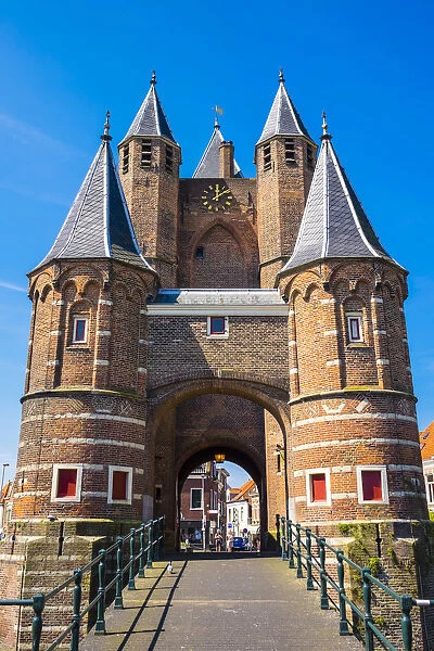 Netherlands, North Holland, Haarlem. The Amsterdamse Poort former city gate, last