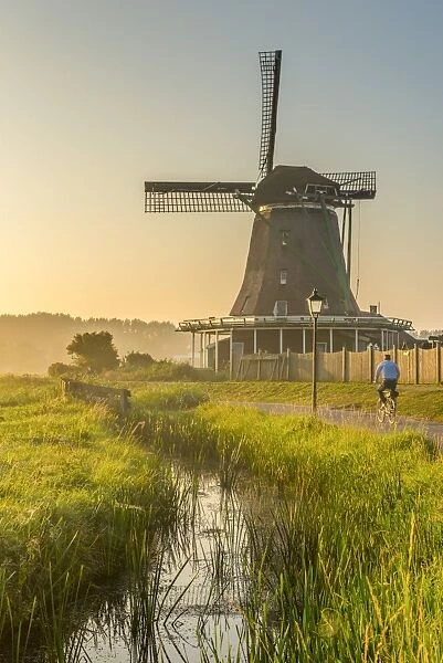 Netherlands, North Holland, Zaandam, Zaanse Schans, The Seeker (De Zoeker) Oilmill
