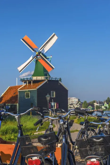 Framed Print : Netherlands, North Holland, Zaandam, Zaanse Schans, The Houseman (De Huisman) Mustardmill Framed Print : Netherlands, North Holland, Zaandam, Zaanse Schans, The Houseman (De Huisman) Mustardmill