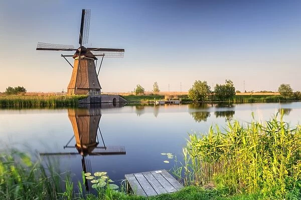 Netherlands, South Holland, Kinderdijk. Windmills