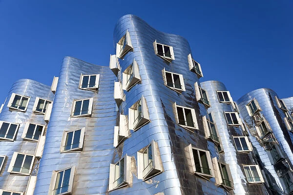 The Neuer Zollhof building by Frank Gehry at the Medienhafen or Media Harbour, Dusseldorf