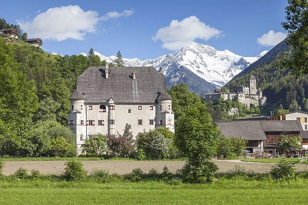 Neumalens residence and Taufers Castle in Campo Tures, South Tyrol, Italy
