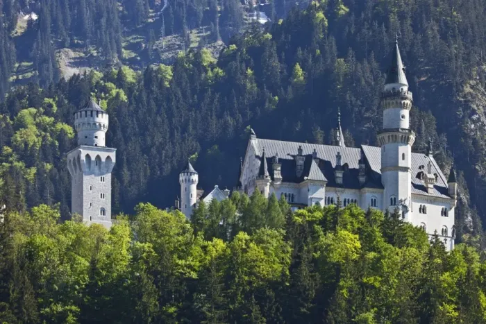 Framed Print : Neuschwanstein Castle viewed from the village of Schwangau, Bayern, Germany Framed Print : Neuschwanstein Castle viewed from the village of Schwangau, Bayern, Germany