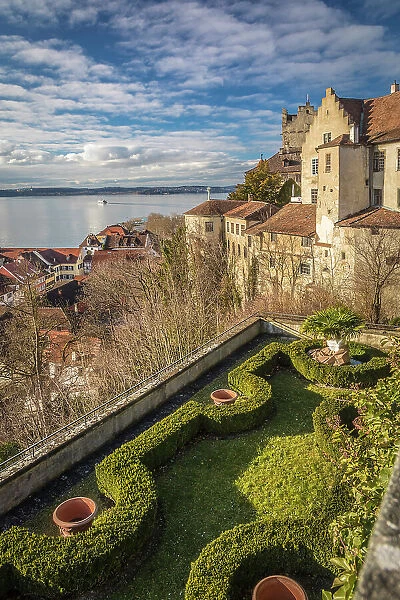 New Castle to the old town of Meersburg, Baden-Wurttemberg, Germany