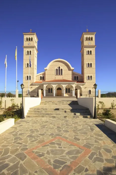 Framed Print : New Church of Timiou Prodromou, Kornos, Cyprus, Eastern Mediterranean Sea Framed Print : New Church of Timiou Prodromou, Kornos, Cyprus, Eastern Mediterranean Sea