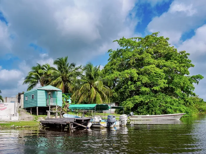 Framed Print : New River, Tower Hill, Orange Walk District, Belize