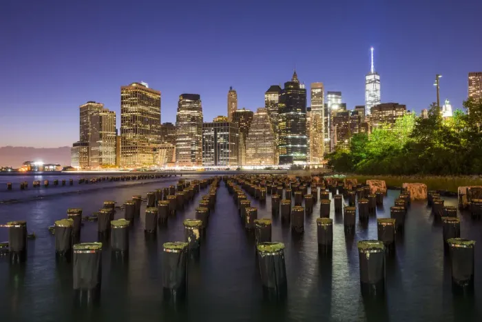 Framed Print : New York Skyline at Twilight, New York City, USA Framed Print : New York Skyline at Twilight, New York City, USA