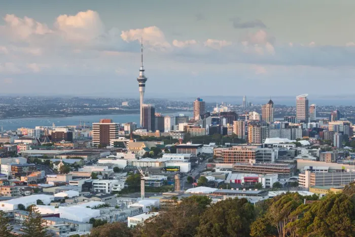 Framed Print : New Zealand, North Island, Auckland, elevated skyline from Mt. Eden volcano cone, dusk Framed Print : New Zealand, North Island, Auckland, elevated skyline from Mt. Eden volcano cone, dusk
