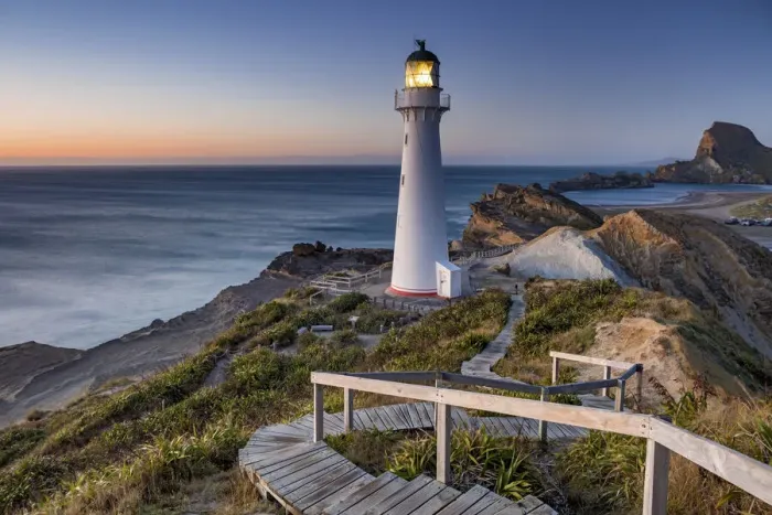 Framed Print : New Zealand, North Island, Castlepoint Lighthouse, morning light Framed Print : New Zealand, North Island, Castlepoint Lighthouse, morning light