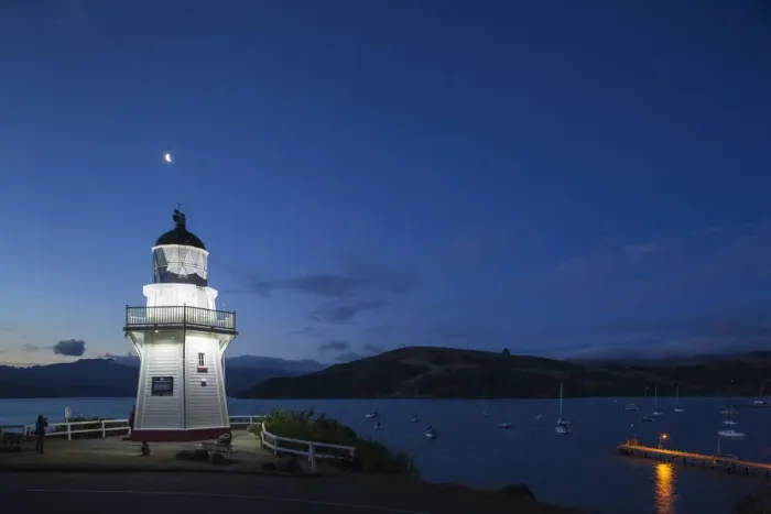 Framed Print : New Zealand, South Island, Canterbury, Banks Peninsula, Akaroa, Akaroa Lighthouse, dusk Framed Print : New Zealand, South Island, Canterbury, Banks Peninsula, Akaroa, Akaroa Lighthouse, dusk