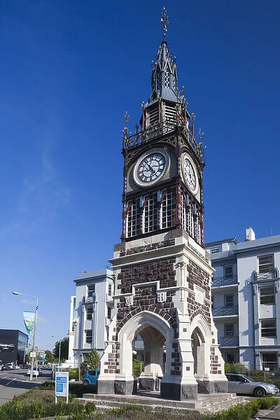 New Zealand, South Island, Christchurch, Victoria Street clocktower