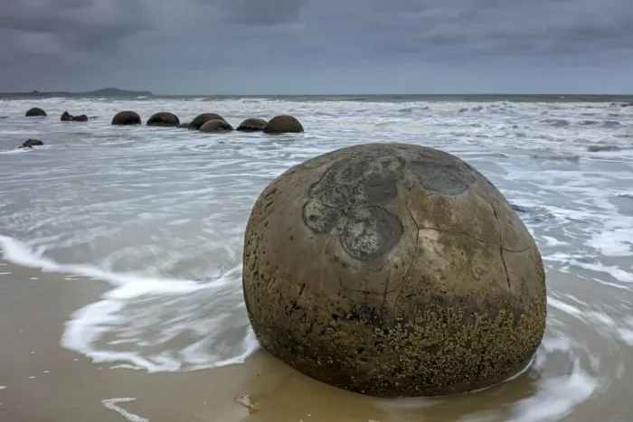 Framed Print : New Zealand, South Island, Moeraki Boulders