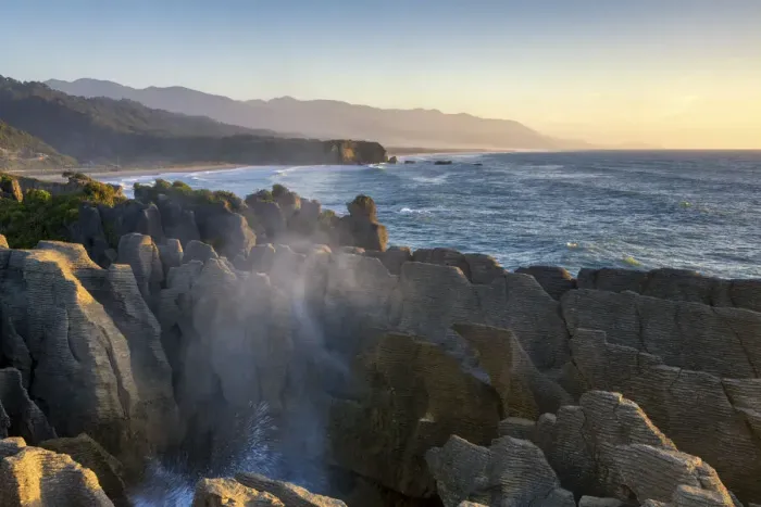 Framed Print : New Zealand, South Island, Paparoa National Park, Pancake Rocks
