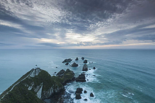 New Zealand, South Island, Southland, The Catlins, Nugget Point, Nuggett Point LIghthouse